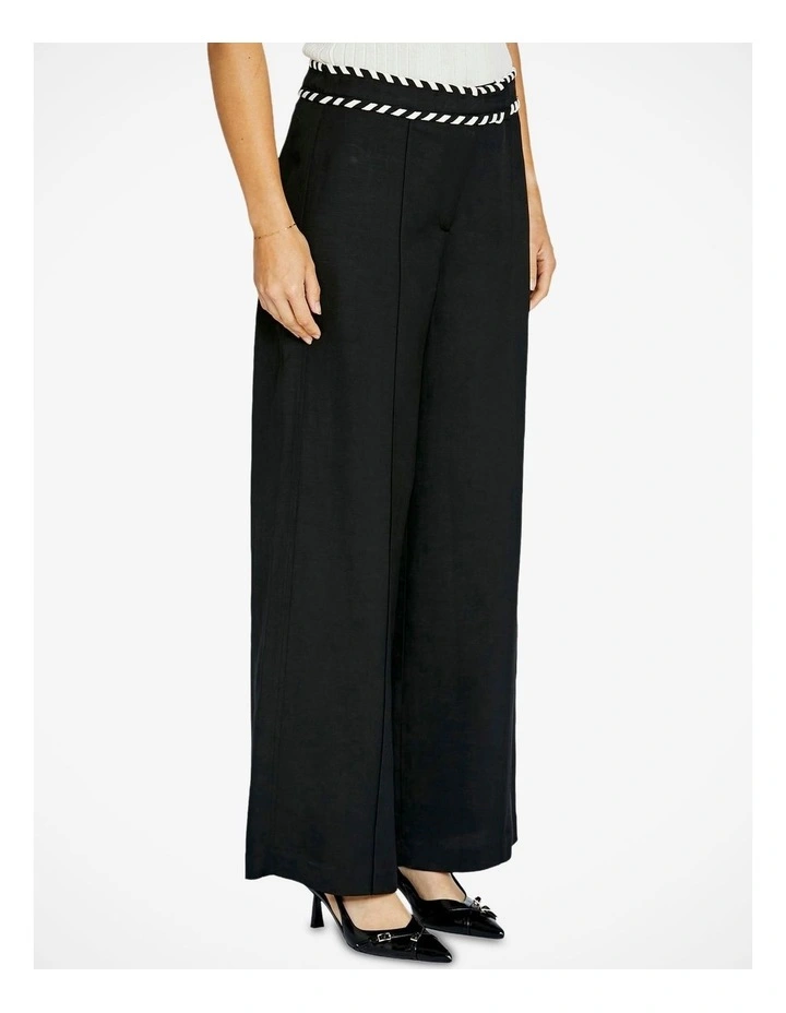 Tiffany Twist Trim Pant in Black image 3