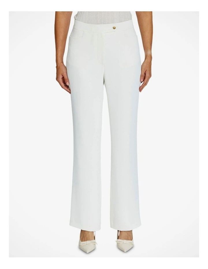 Manhattan Straight Leg Trouser in Vanilla image 1
