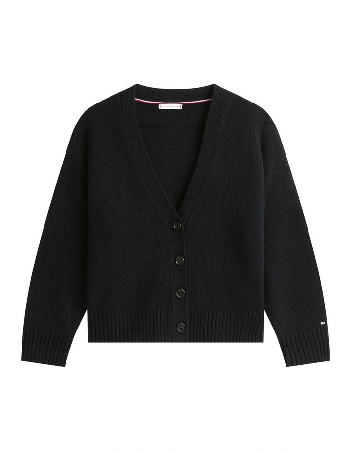 Pure Wool Oversized Cardigan in Black image 5