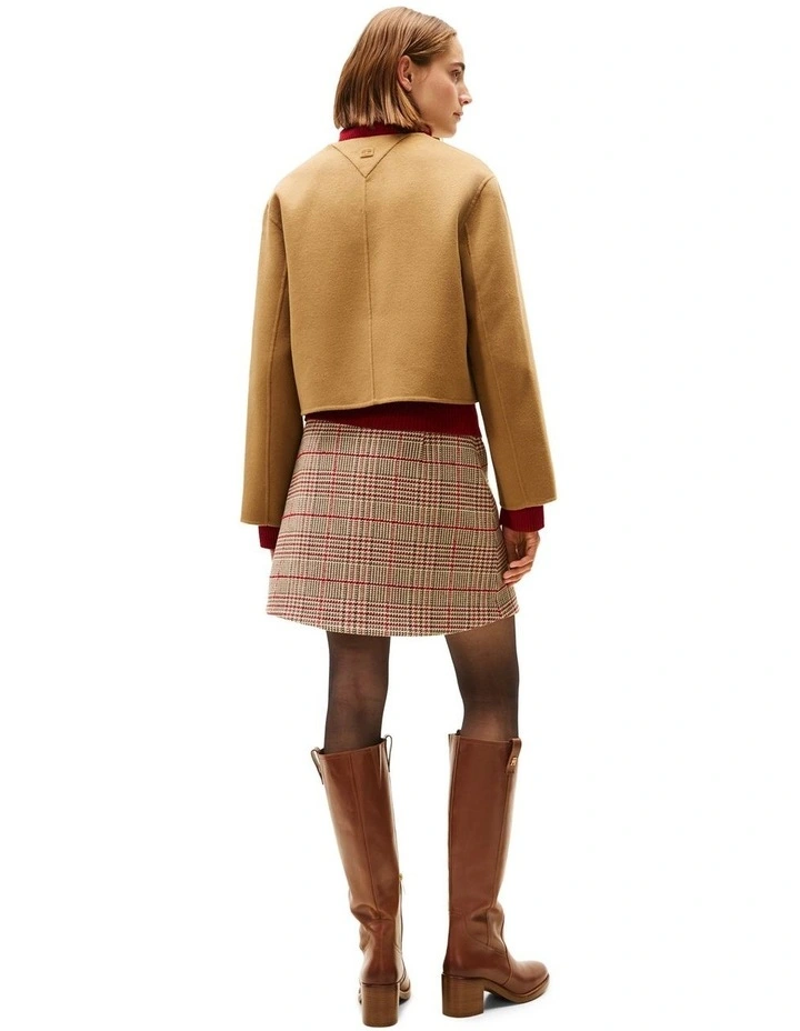 Double-Faced Wool Blend Jacket in Brown image 2