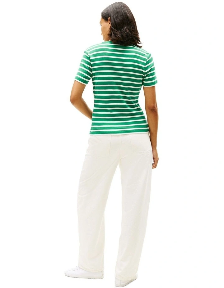 Cody Slim Crew Neck T-Shirt in Green image 2