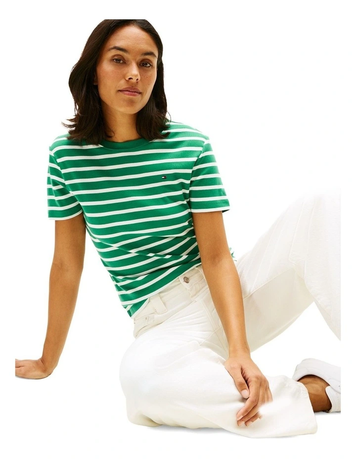 Cody Slim Crew Neck T-Shirt in Green image 3