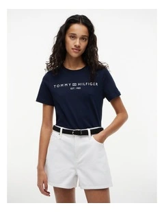 Logo Crew Neck T-Shirt in Blue