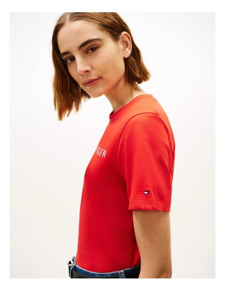 Modern Corp Logo Flag T-Shirt in Red image 3