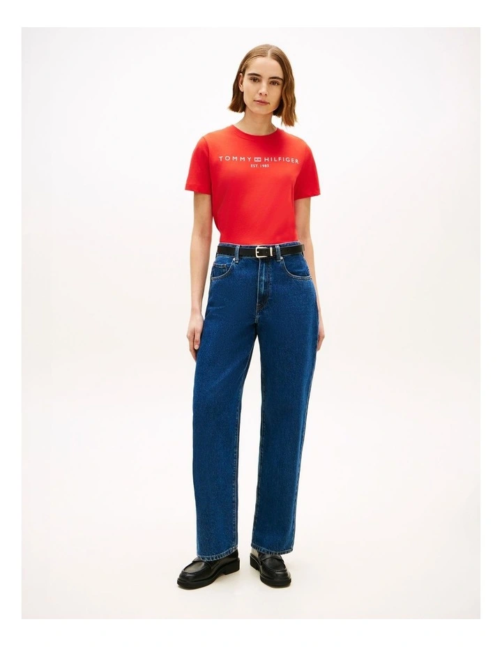 Modern Corp Logo Flag T-Shirt in Red image 4