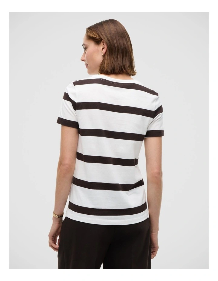 Logo Jersey Crew Neck T-Shirt in White image 2