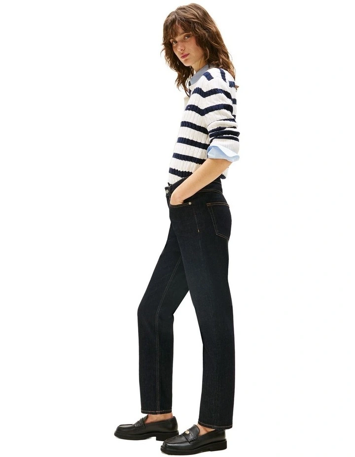 Classic Straight Rinse Jeans in Blue image 4