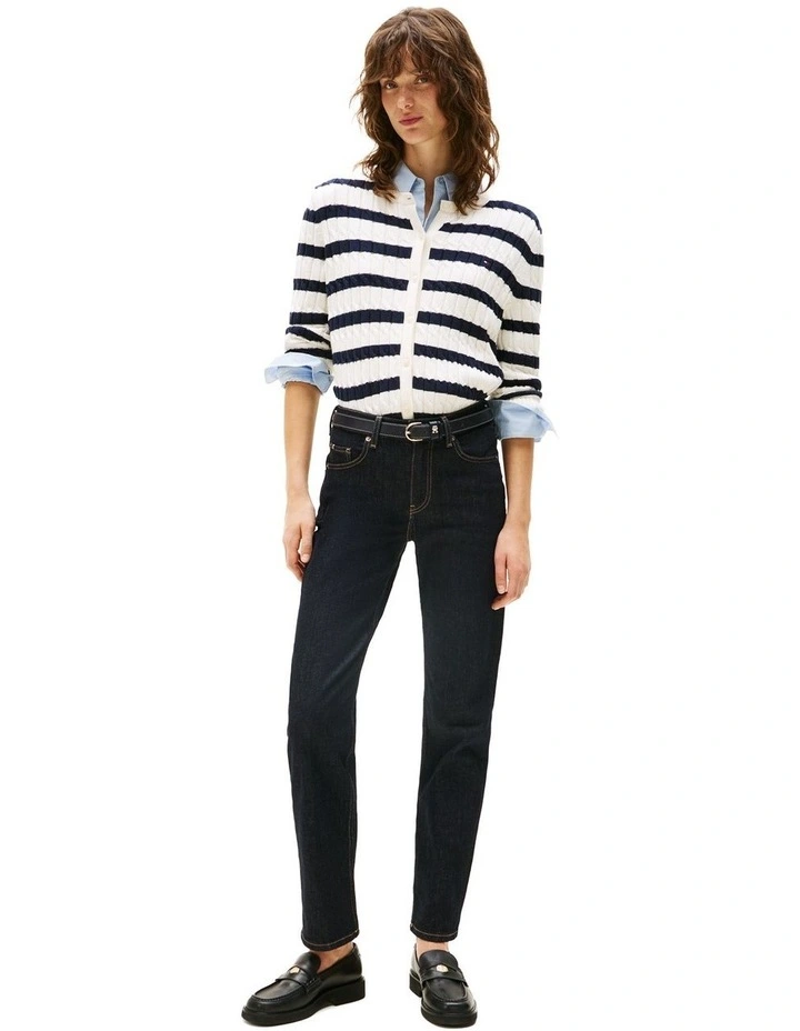 Classic Straight Rinse Jeans in Blue image 5