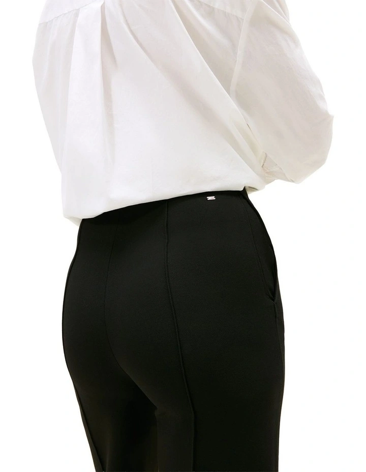 Relaxed Wide Leg Trousers in Black image 3