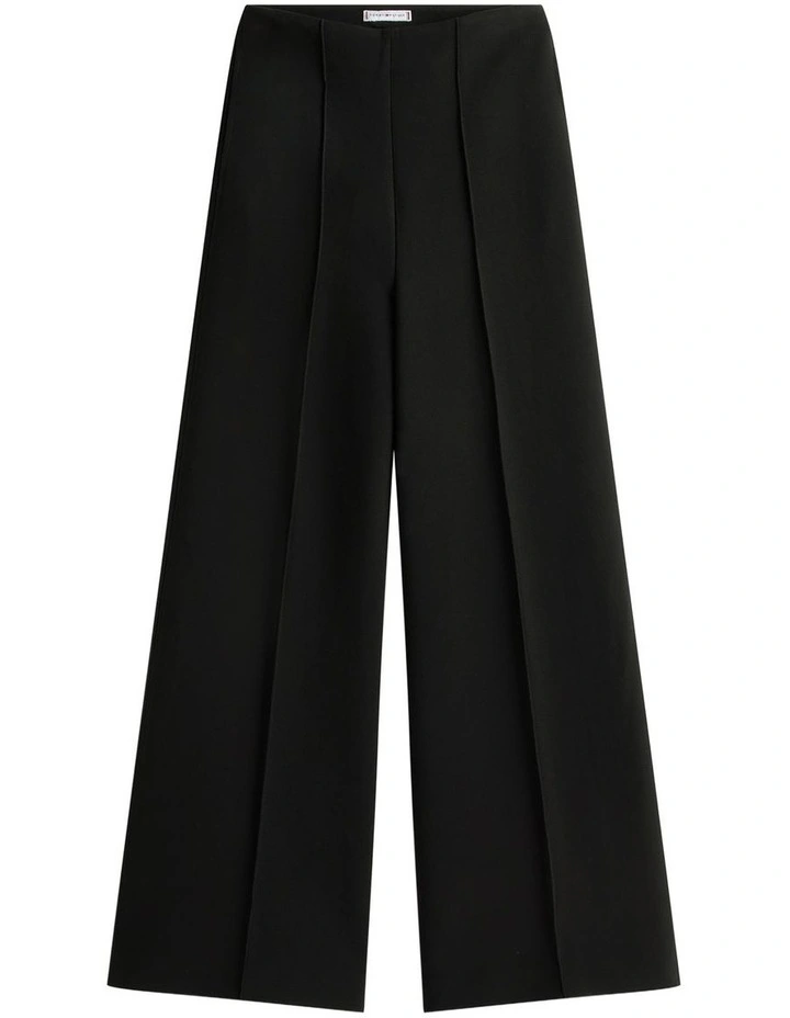Relaxed Wide Leg Trousers in Black image 5
