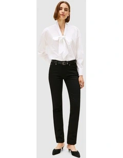 Mid Rise Slim Jeans in Black