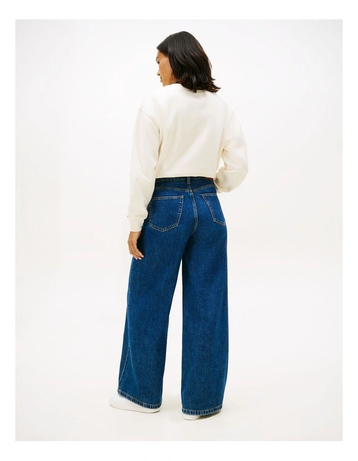 70s High Rise Wide Leg Jeans in Blue image 2