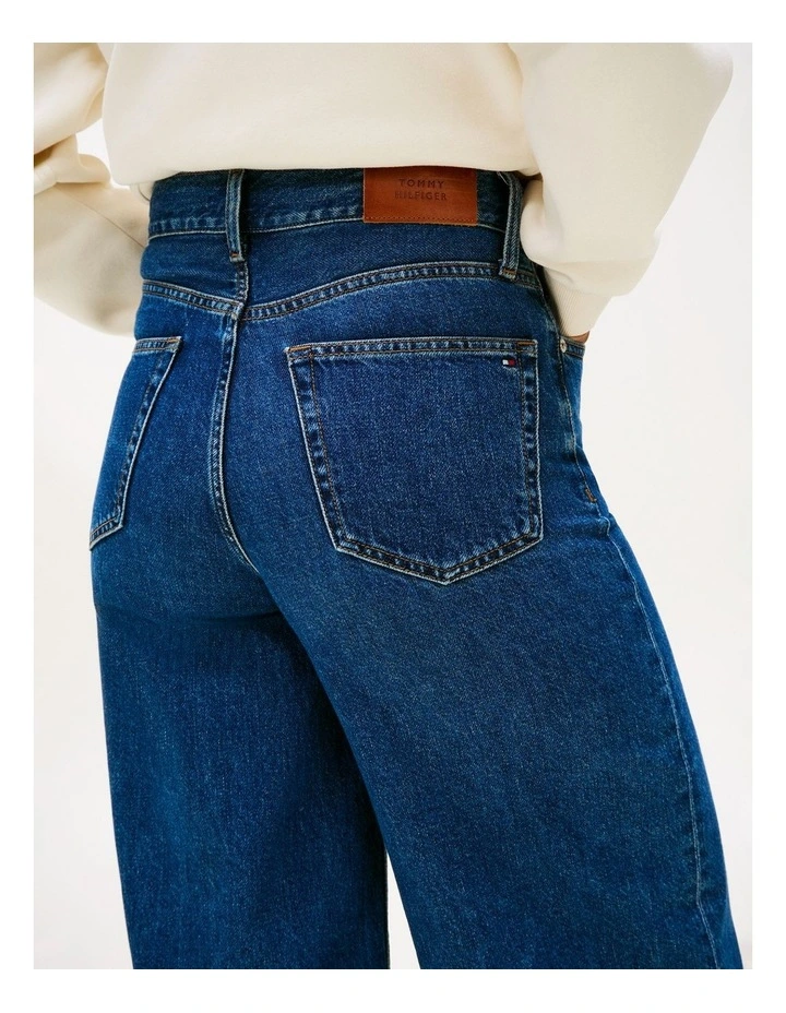70s High Rise Wide Leg Jeans in Blue image 3