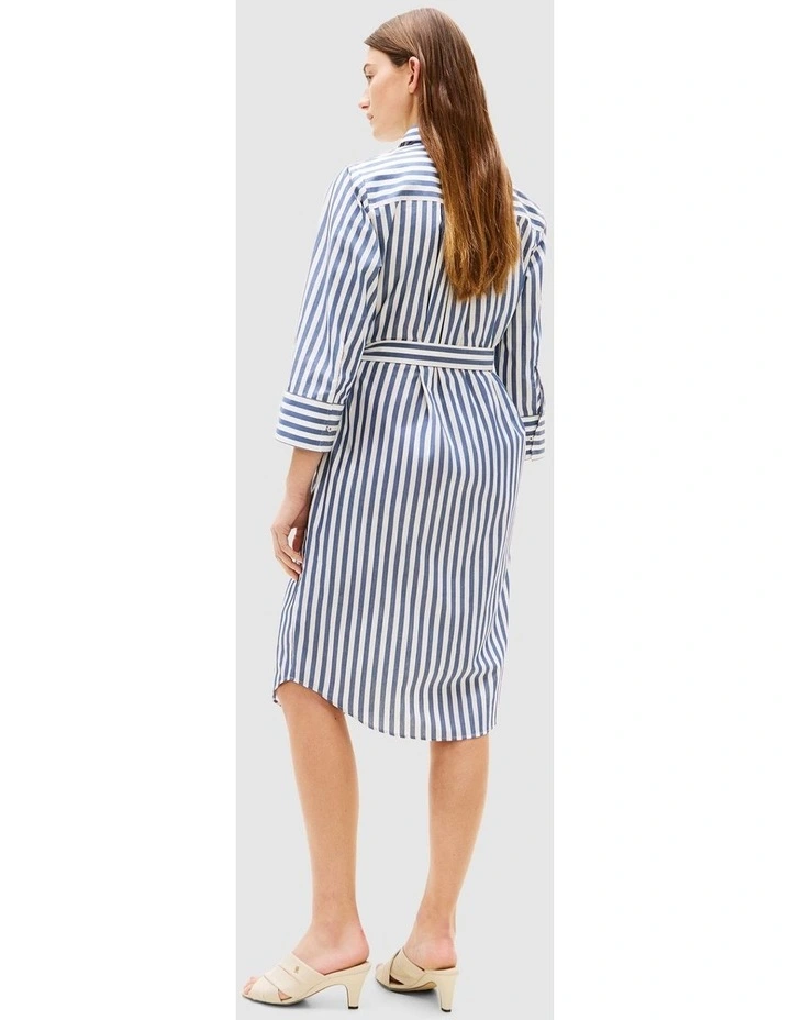 Belted Relaxed Midi Shirt Dress image 2