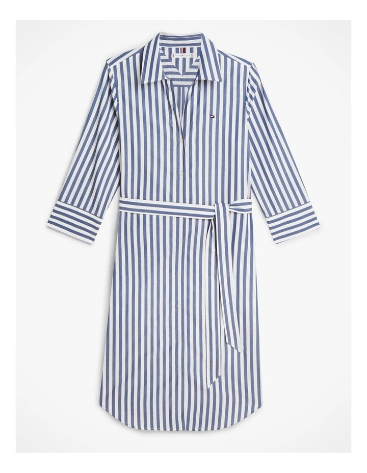 Belted Relaxed Midi Shirt Dress image 5