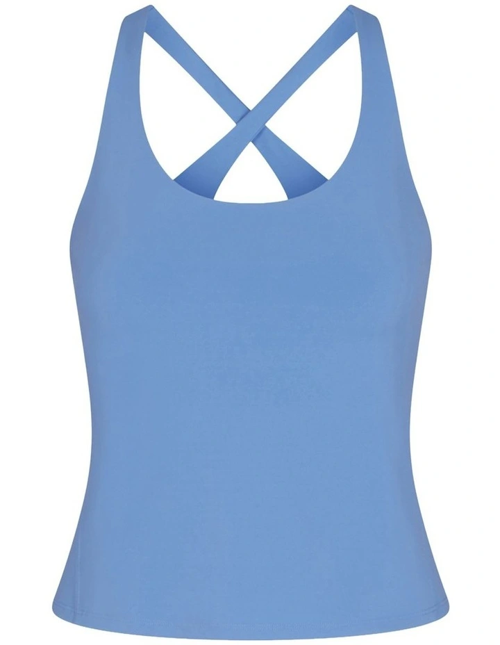 Contour Crossback Shelf Tank in Blue image 4