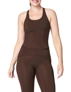 Contour Crossback Shelf Tank in Brown