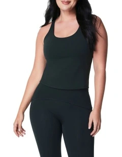 Contour Crossback Shelf Tank in Green