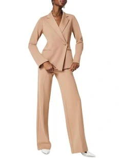 Perfect Asym Tailored Blazer in Brown