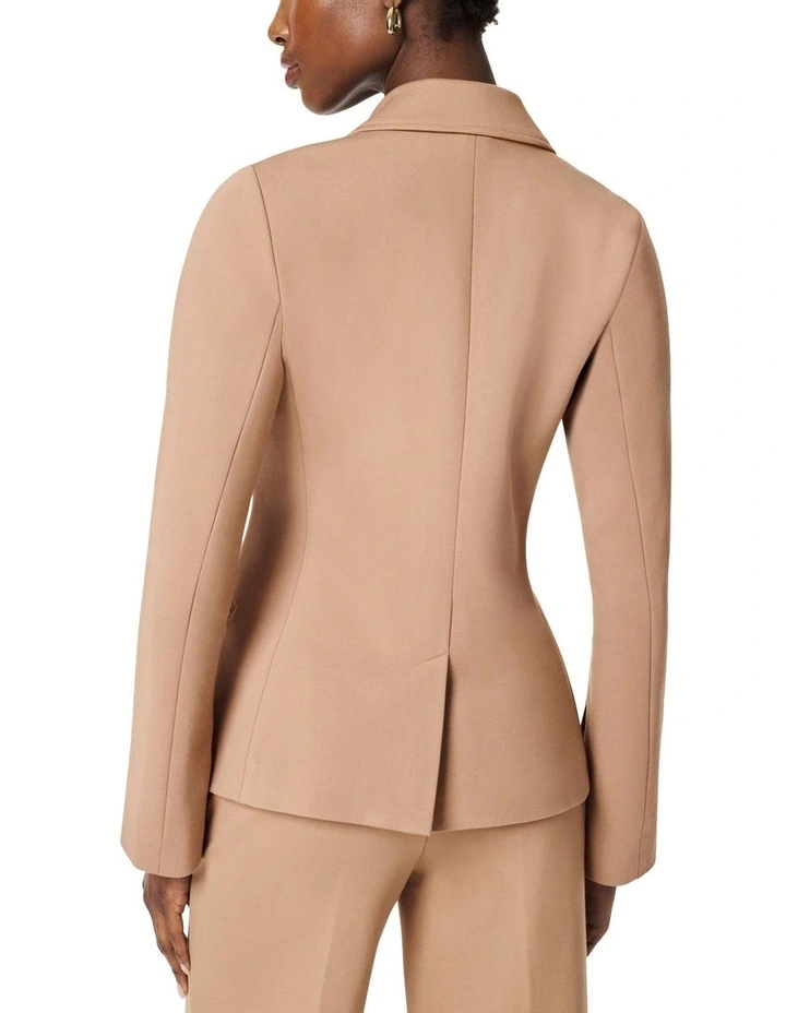 Perfect Asym Tailored Blazer in Brown image 2