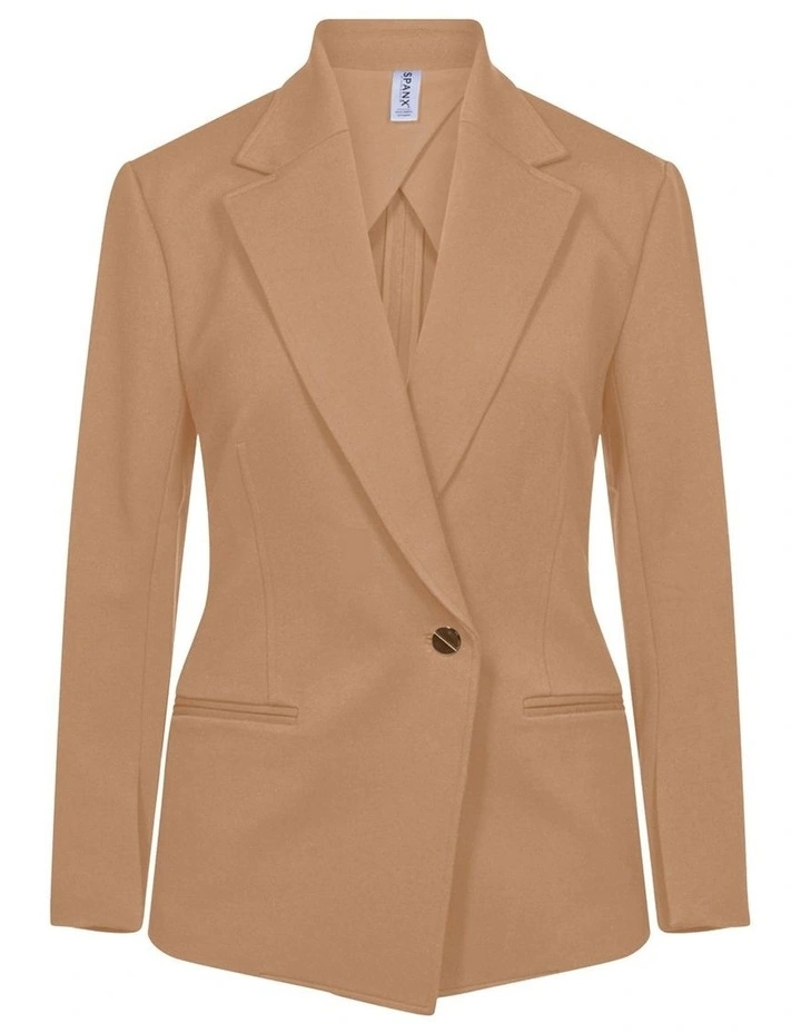 Perfect Asym Tailored Blazer in Brown image 4