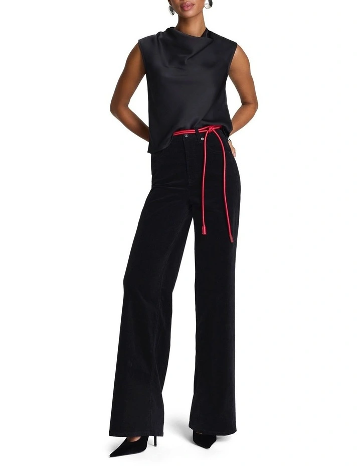 Sleeveless Cowl Neck Top 21739R in Classic Black image 1