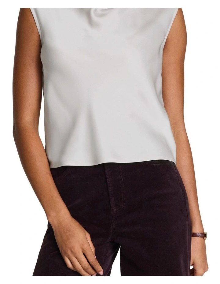 Sleeveless Cowl Neck Top 21739R in Birch image 3