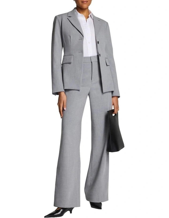 Stretch Double Weave Tailored Blazer in Grey image 4