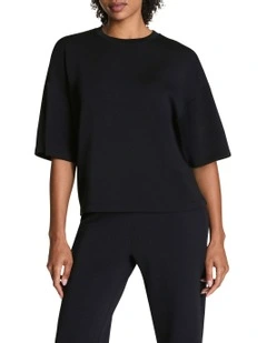 Air Essentials Relaxed Tee in Black