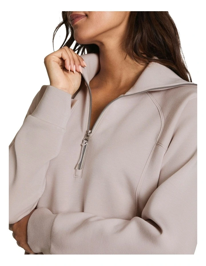 Air Essentials Half Zip Sweater in Grey image 3