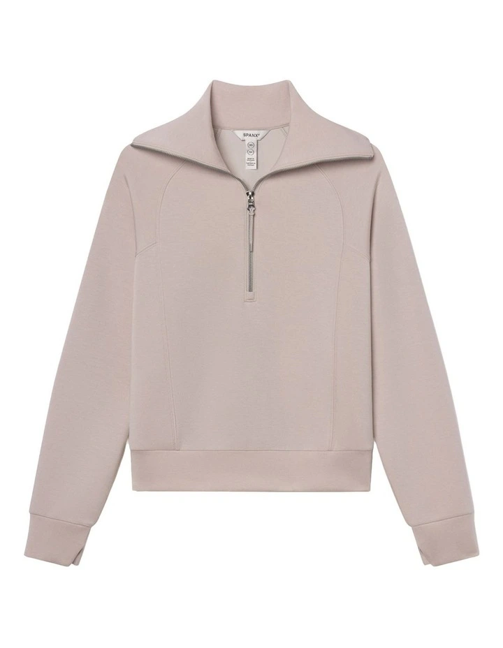 Air Essentials Half Zip Sweater in Grey image 4