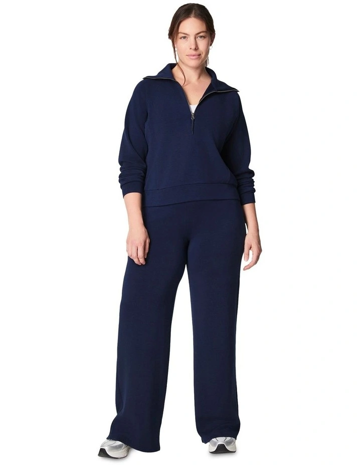 Air Essentials Half Zip Sweater in Blue image 3