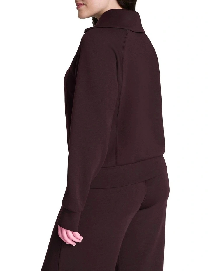 Airessentials Half Zip Hoodie in Brown image 2