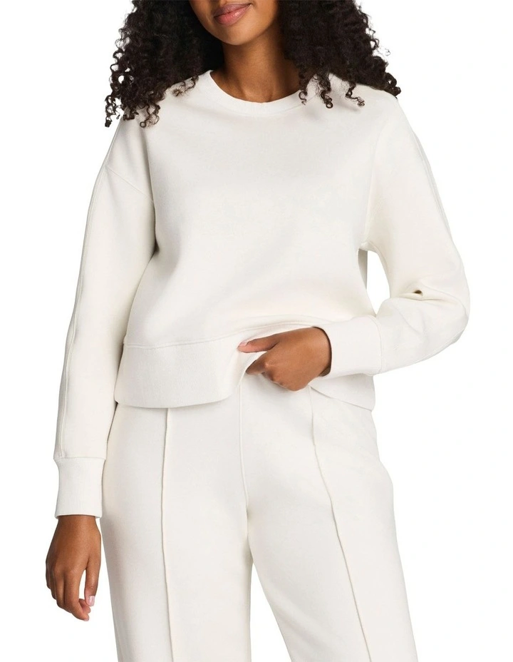 Airessentials Luxe Crew Top in Linen image 1