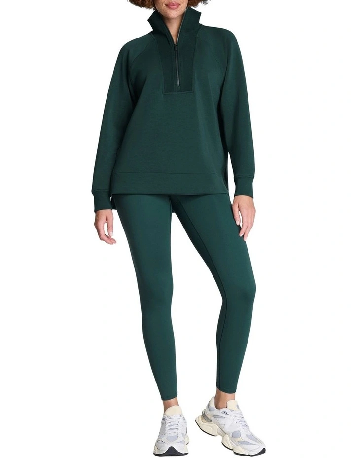 Brushed Airessentials Half Zip Tunic in Meridian image 3