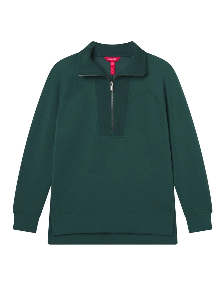 Brushed Airessentials Half Zip Tunic in Meridian image 4