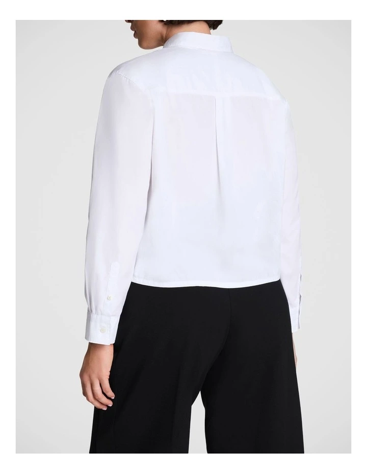Cropped Poplin Shirt - Regular image 2