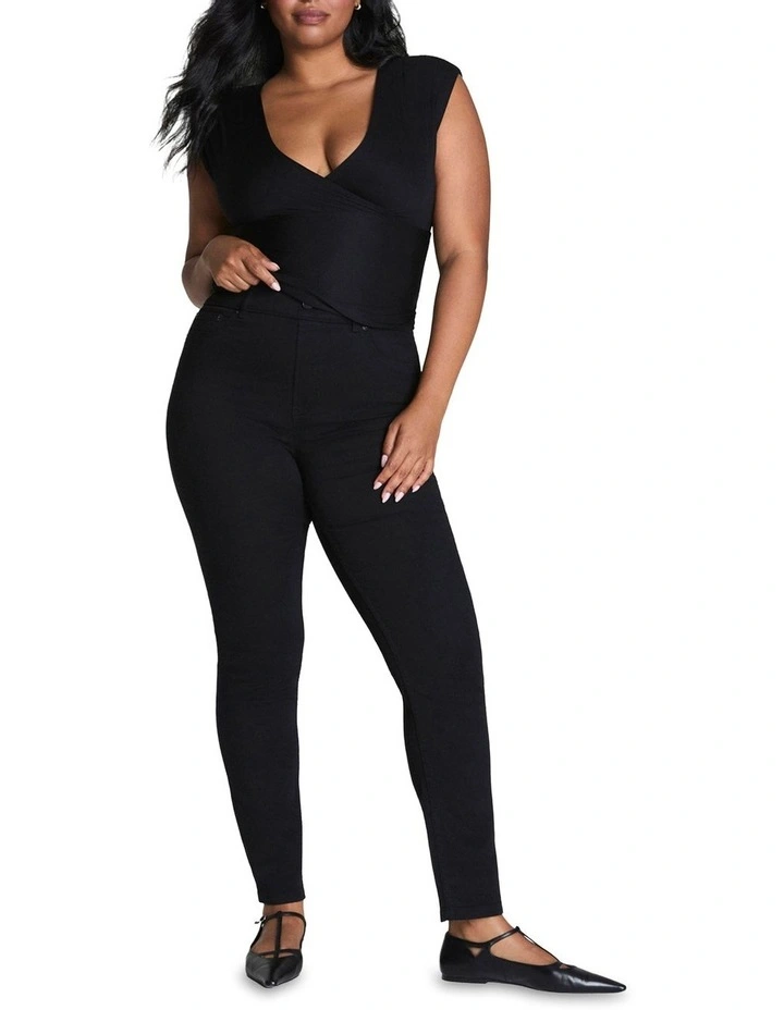 Shape Every Wear Ankle Skinny Jeans in Black image 3