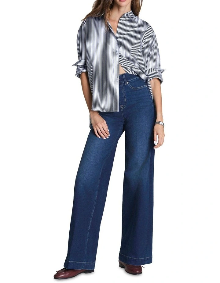 Shape Every Wear Wide Leg Jeans in Blue image 3