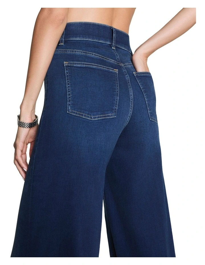Shape Every Wear Wide Leg Jeans in Blue image 4