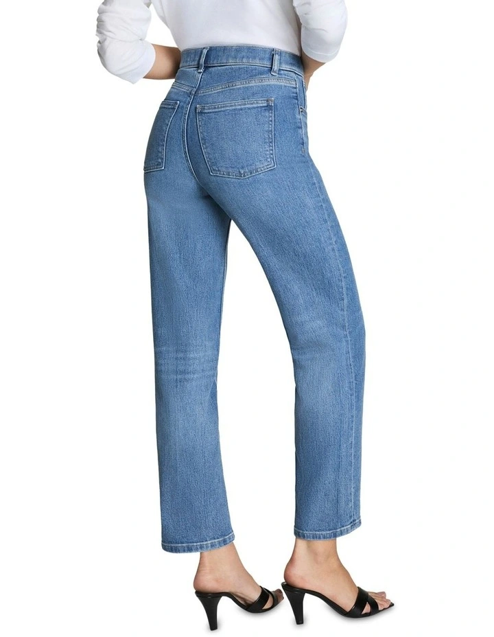 Shape Authentic 360 90's Straight Leg Jeans in Blue image 2