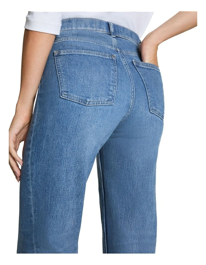 Shape Authentic 360 90's Straight Leg Jeans in Blue image 4