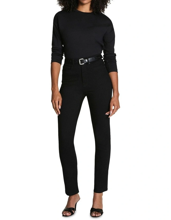 Sculpt Redefine Slim Straight Jeans in Black image 1