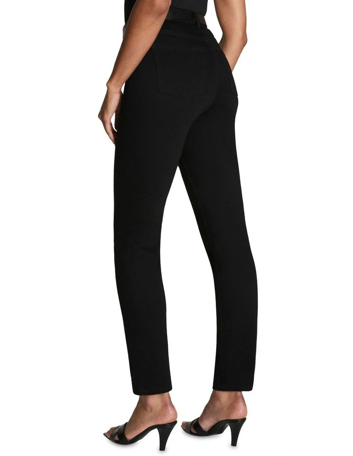Sculpt Redefine Slim Straight Jeans in Black image 2