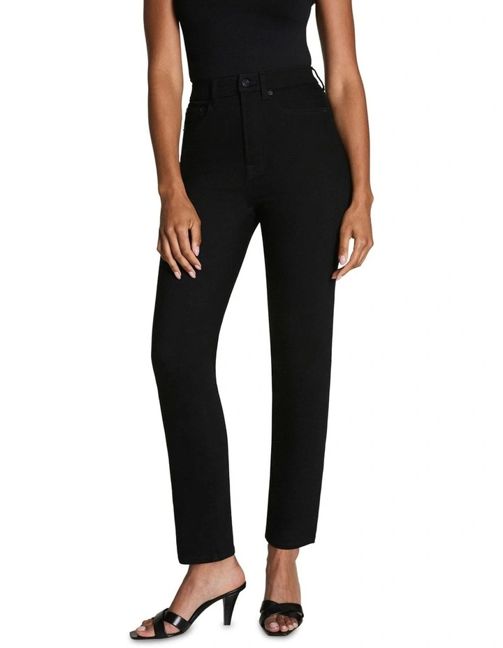 Sculpt Redefine Slim Straight Jeans in Black image 3