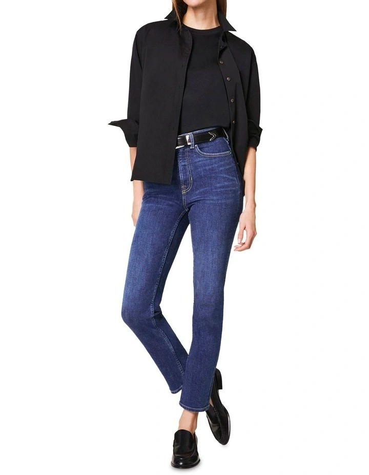 Sculpt Redefine Slim Straight Jeans in Blue image 4