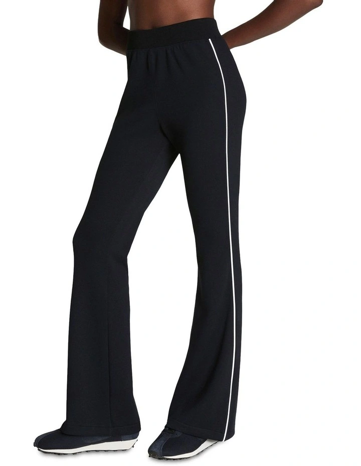 Air Essentials Pique Flare Track Pant in Black image 1