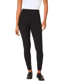 Ponte Zip Legging 21296R in Classic Black