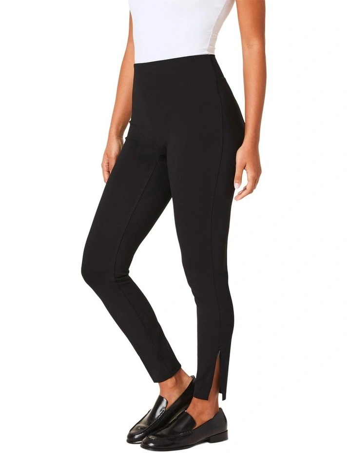 Ponte Zip Legging 21296R in Classic Black image 3