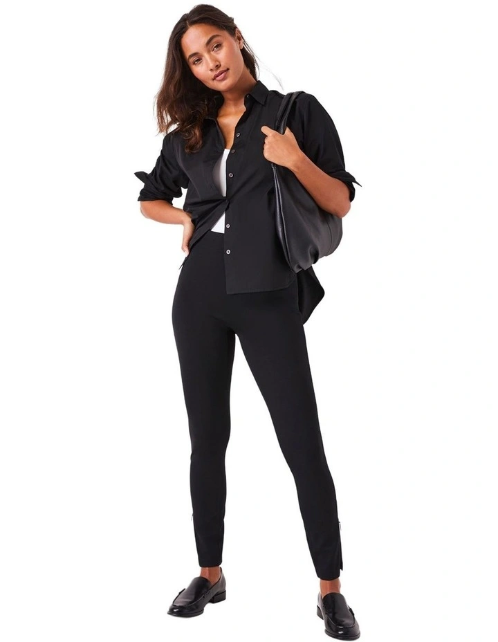 Ponte Zip Legging 21296R in Classic Black image 6